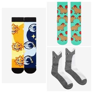 Hot Topic - 3 Pairs Of Crew Socks